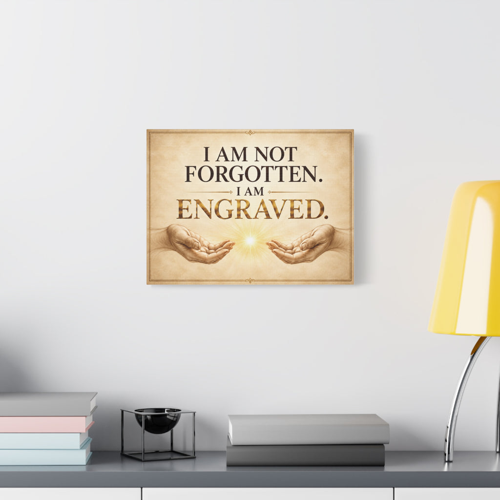 I Am Not Forgotten, I Am Engraved - Canvas