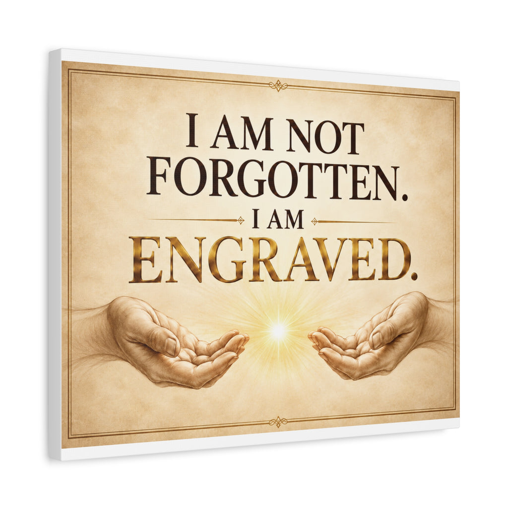 I Am Not Forgotten, I Am Engraved - Canvas