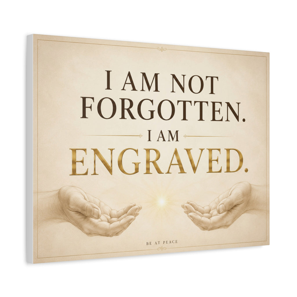 I Am Not Forgotten, I Am Engraved — Faith Canvas