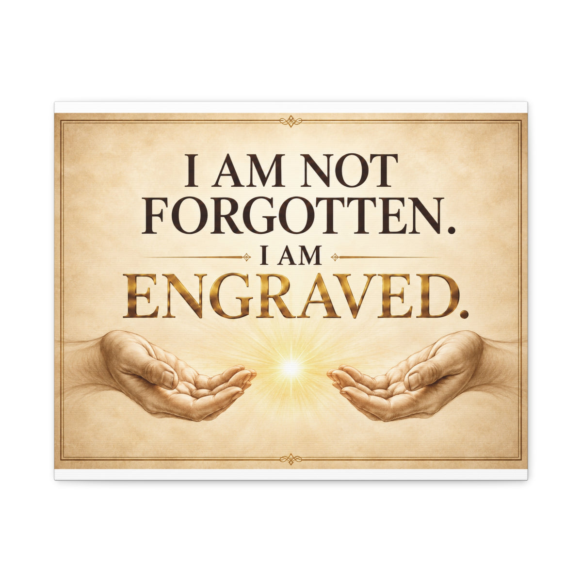 I Am Not Forgotten, I Am Engraved - Canvas