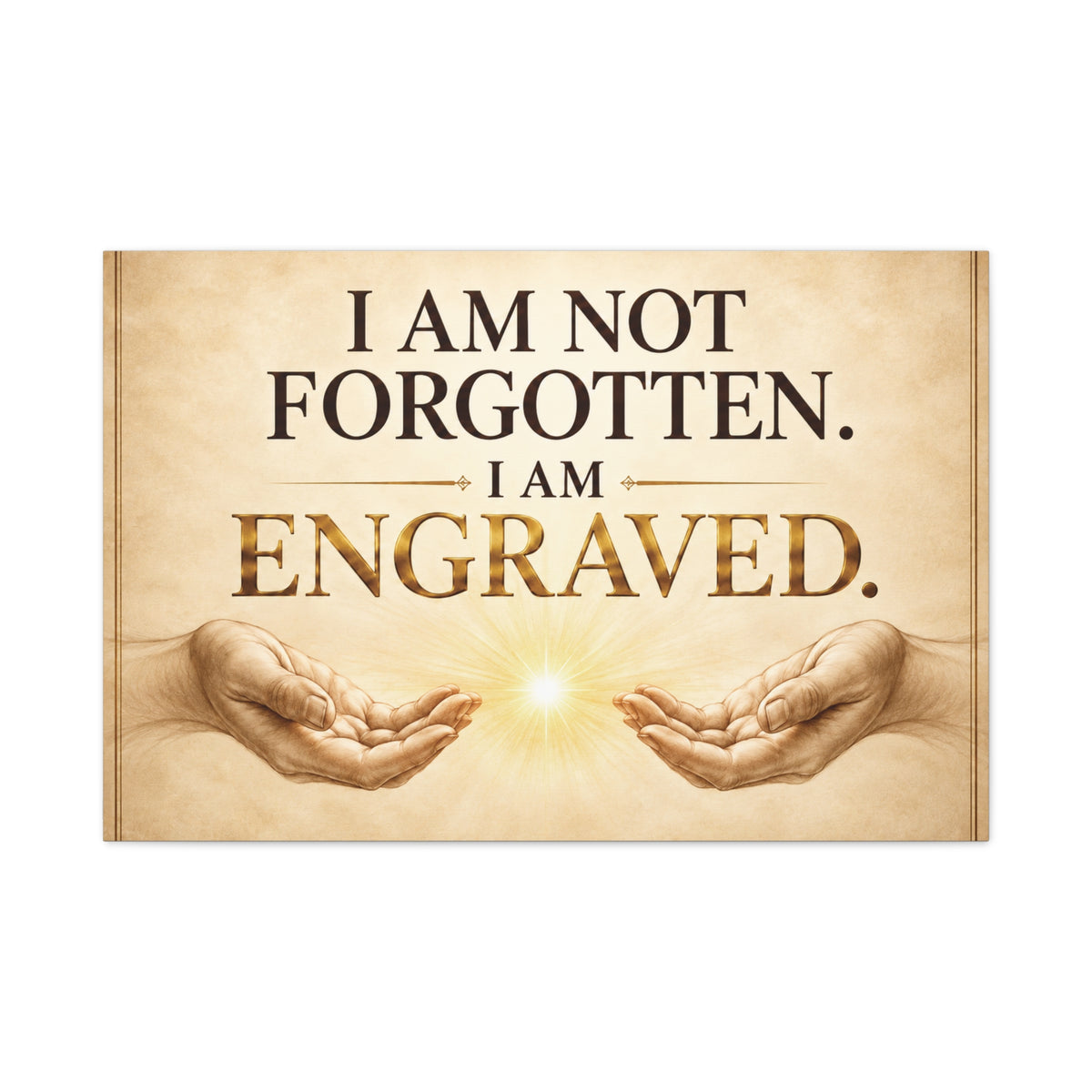 I Am Not Forgotten, I Am Engraved - Canvas