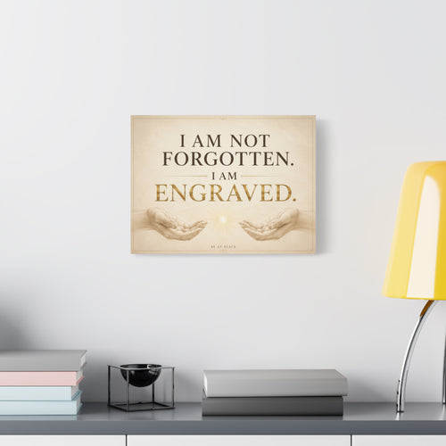 I Am Not Forgotten, I Am Engraved — Faith Canvas