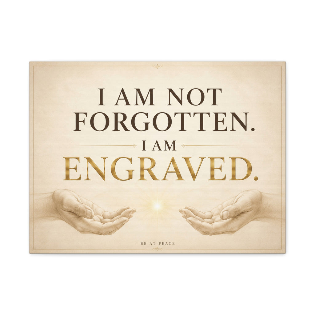 I Am Not Forgotten, I Am Engraved — Faith Canvas