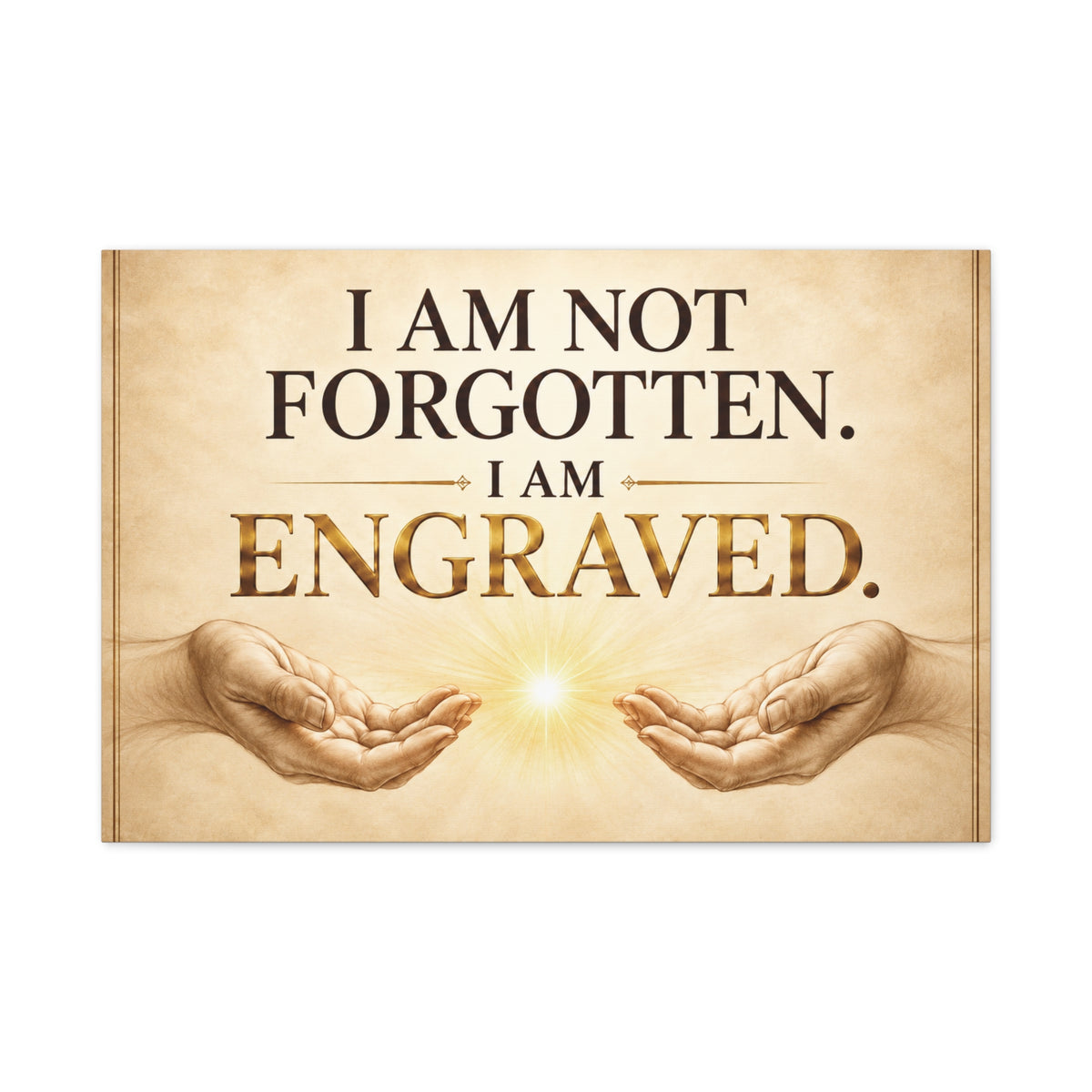 I Am Not Forgotten, I Am Engraved - Canvas