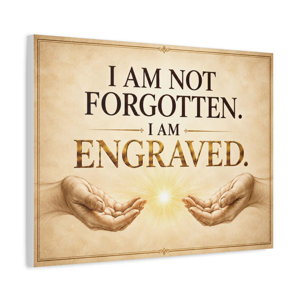 I Am Not Forgotten, I Am Engraved - Canvas