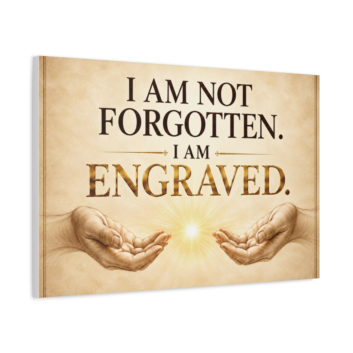 I Am Not Forgotten, I Am Engraved - Canvas