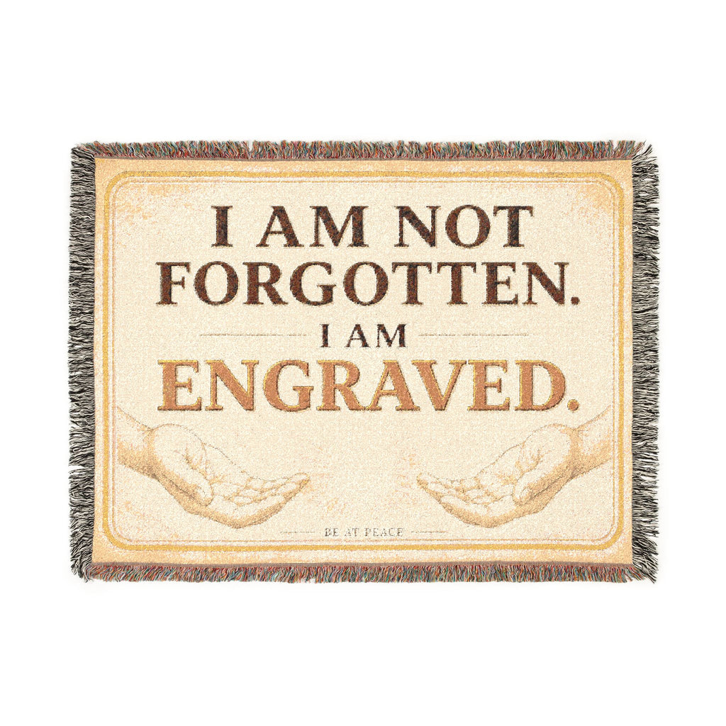 I Am Not Forgotten, I Am Engraved — Woven Faith Throw