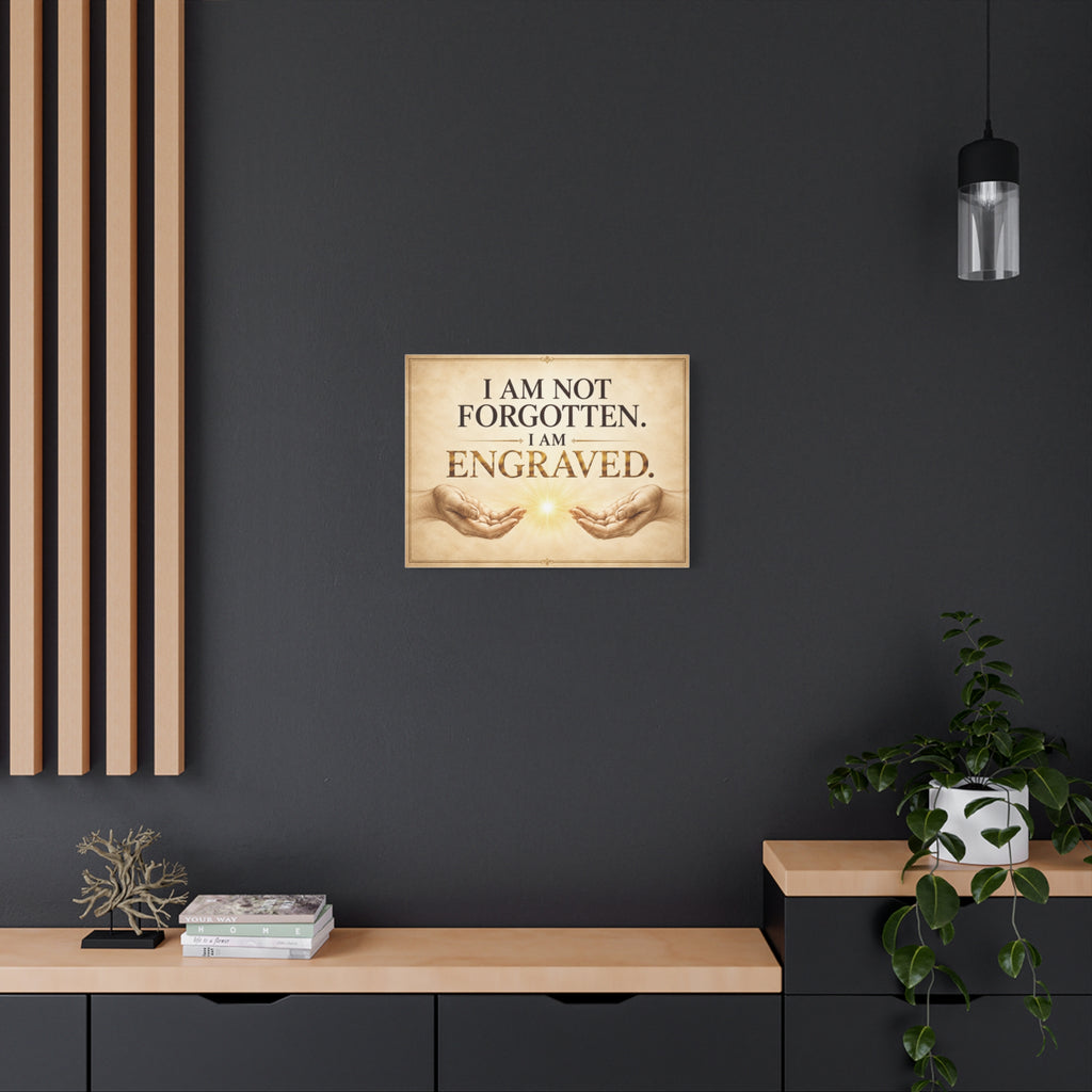I Am Not Forgotten, I Am Engraved - Canvas